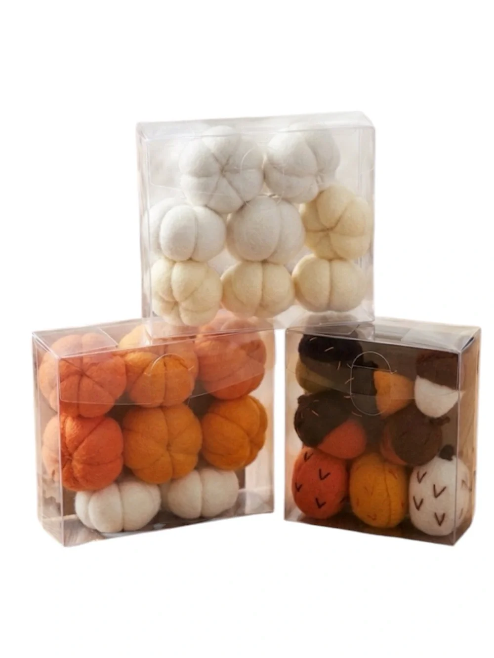 NEW Hobby Lobby Fall Felt Fillers Set (3 Packs) Pumpkin & Acorn Bowl Filler